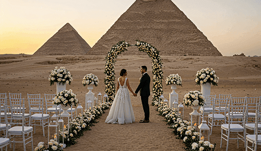 Timeless Love at the Pyramids of Giza